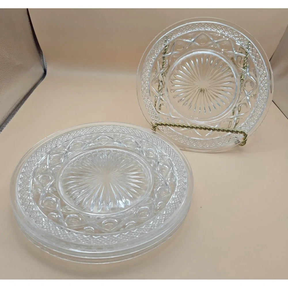 Vintage Glass Plates Imperial 4 